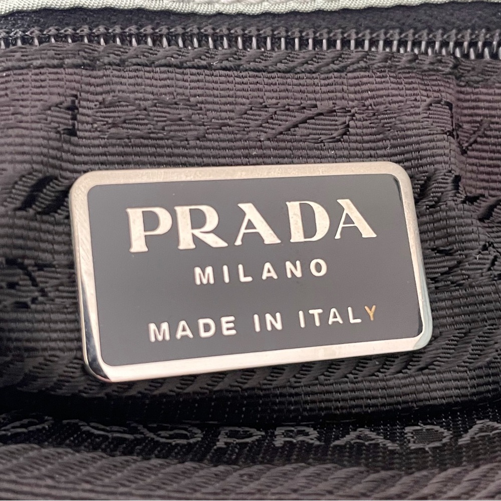 Prada Gray Shoulder Bag with Chain-Link Strap - Picture 8 of 10